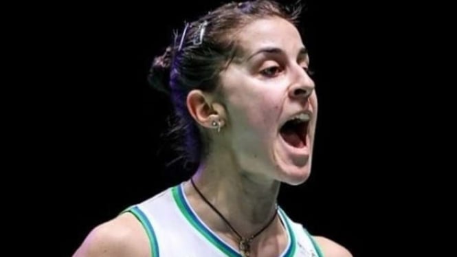 Tunggal putri Spanyol, Carolina Marin di All England Open 2020.