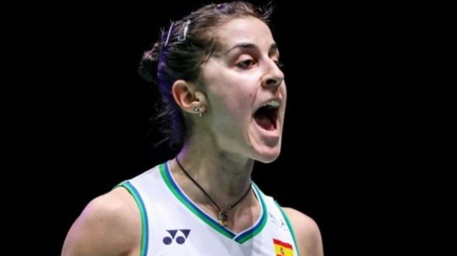 Tunggal putri Spanyol, Carolina Marin di All England Open 2020.