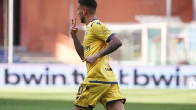 Gelandang Hellas Verona, Mattia Zaccagni.