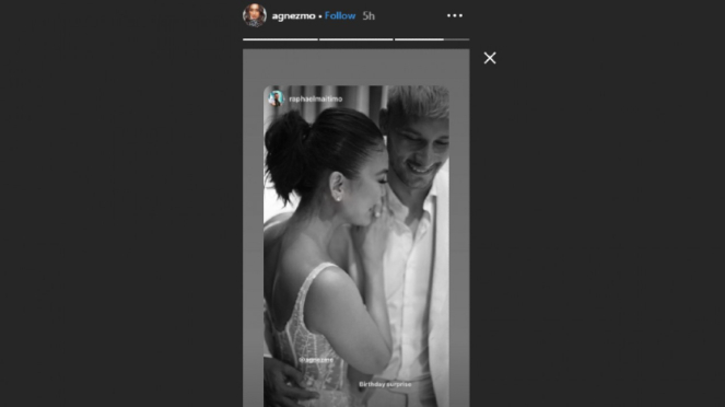 Potret mesra Agnez Mo dan Raphael Maitimo