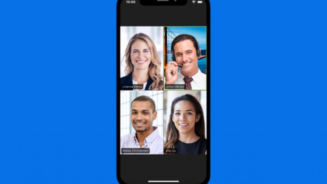 Aplikasi Zoom.