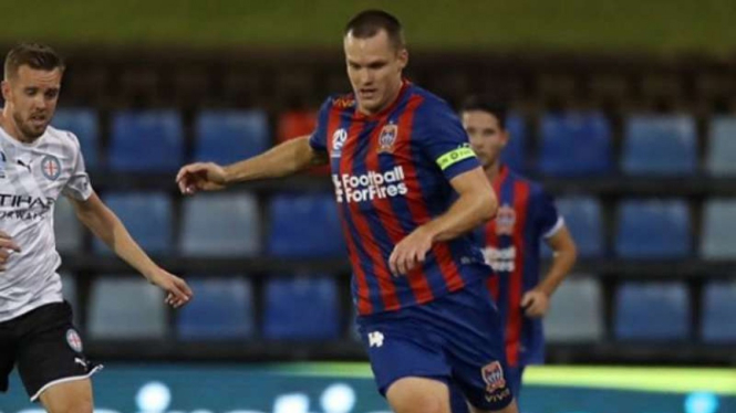 Pertandingan Newcastle Jets di A-League.