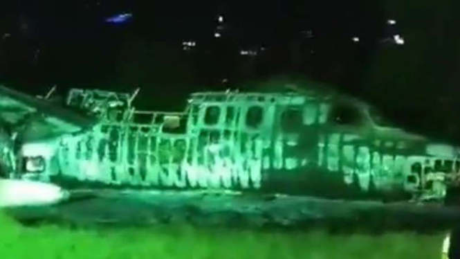 Kondisi Pesawat Lion Air yang jatuh di NAIA Manila.