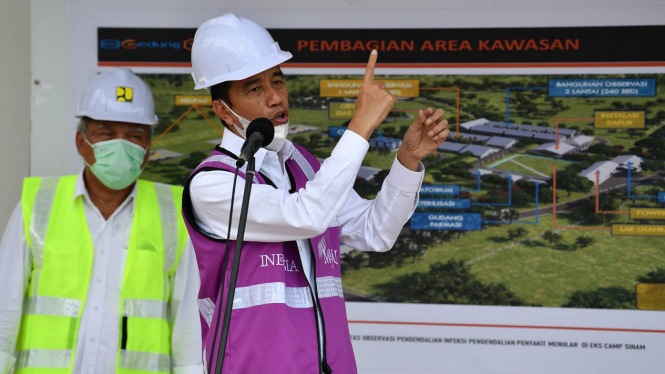 Presiden Joko Widodo Tinjau RS Darurat COVID-19 di Pulau Galang