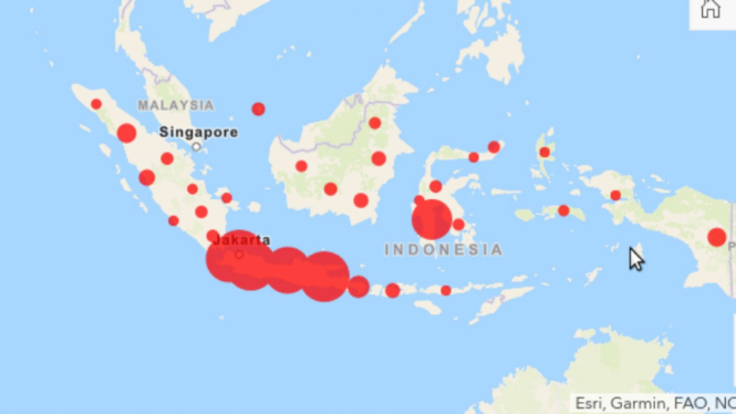 Peta COVID-19 di Indonesia