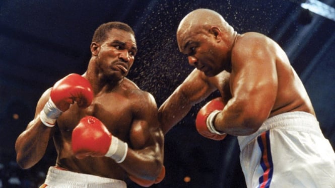 Duel Evander Holyfield versus George Foreman