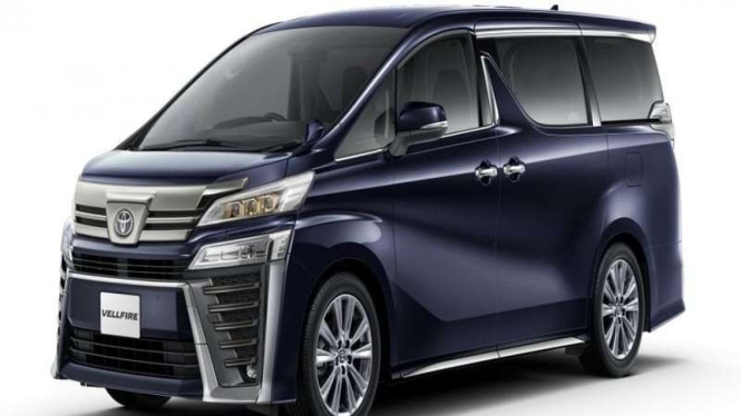 Toyota Vellfire dengan lampu emas