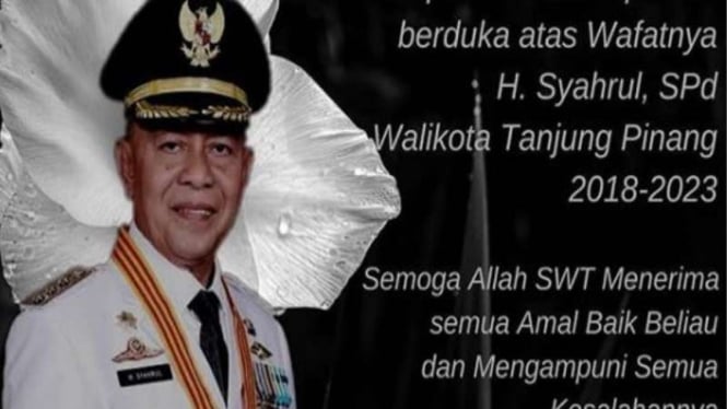 Wali Kota Tanjung Pinang Syahrul meninggal