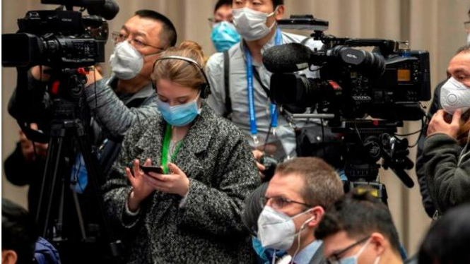 Ilustrasi wartawan sedang bekerja di masa pandemi Covid-19 (PEC)