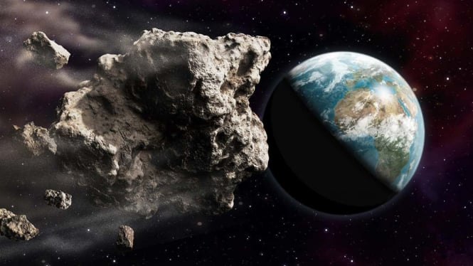 Asteroid mendekati Bumi.