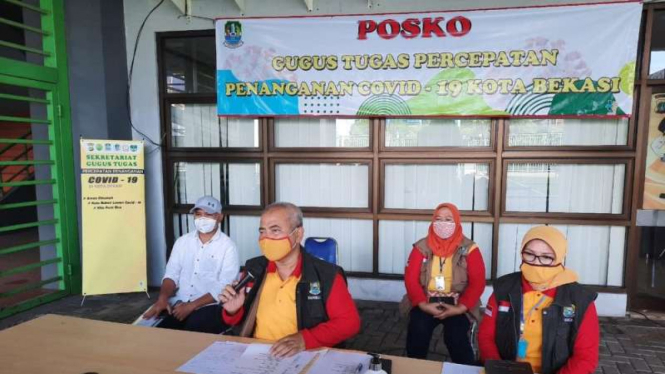 Wali Kota Bekasi Rahmat Effendi menyampaikan update Covid-19 di Bekasi