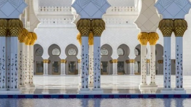Ilustrasi Masjid Biru, Abu Dhabi (Foto/Pixabay)