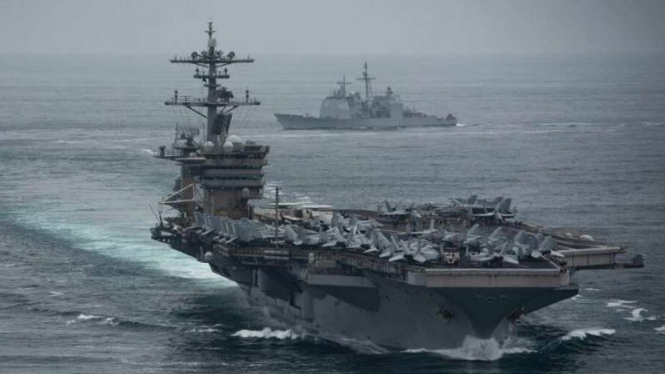 VIVA Militer: Kapal Induk Amerika Serikat (AS), USS Theodore Roosevelt