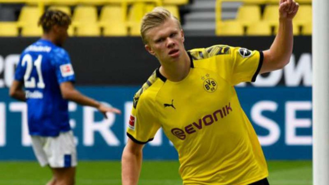 Erling Haaland jadi pahlawan Dortmund