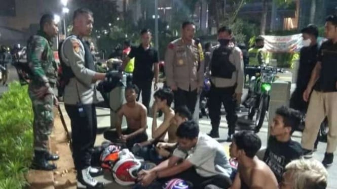 (Ilustrasi) Anggota geng motor di Jakarta yang berhasil diamankan polisi.