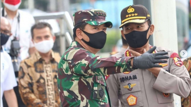 VIVA Militer: Panglima TNI Hadi Tjahjanto Bersama Polri