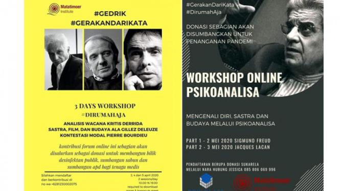 #GerakanDariKata, workshop online berdonasi mengenai kajian budaya yang diselenggarakan Matatimoer Institute