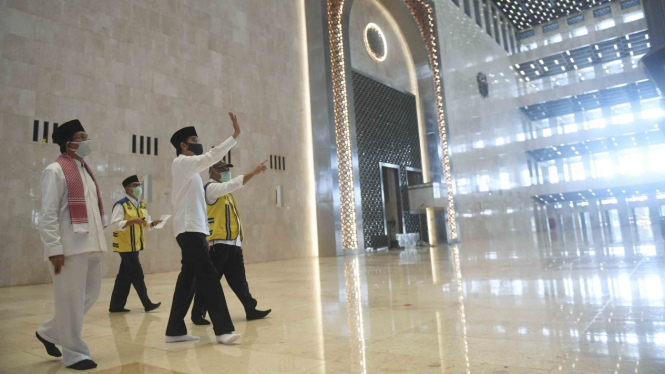 Presiden Jokowi di Masjid Istiqlal