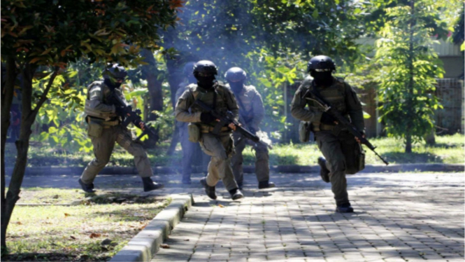 VIVA Militer: Prajurit Hiu Petarung Jalani Latihan Pertempuran Jarak Dekat