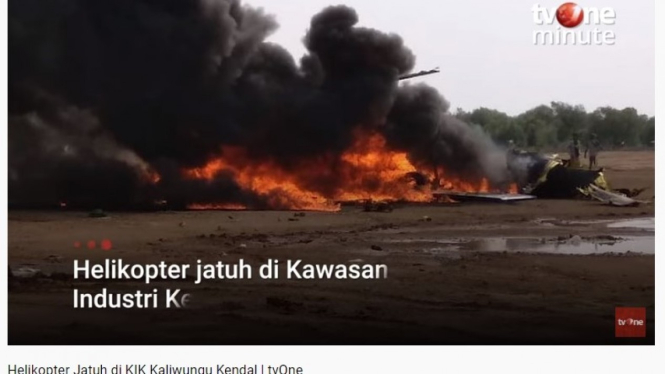 Helikopter TNI jatuh di Kendal