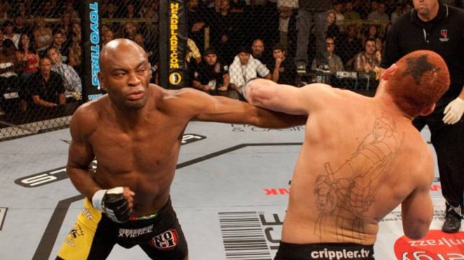 Anderson Silva kejutkan Chris Leben di oktagon UFC