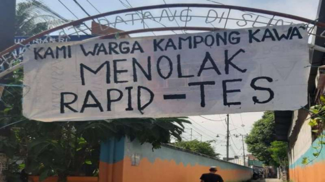 Warga di Makassar menolak rapid test