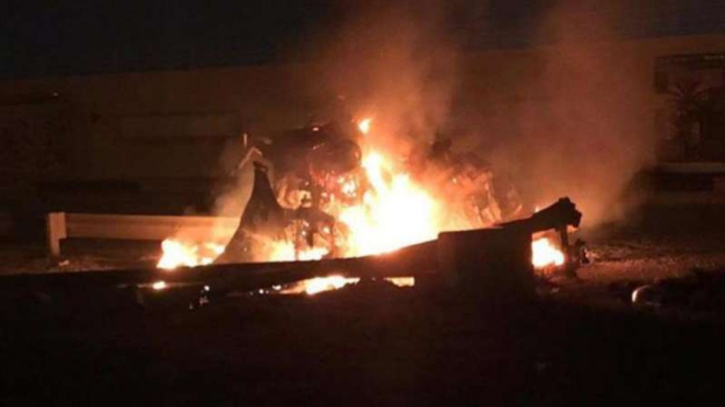 VIVA Militer: Ledakan di Bandara Internasional Baghdad akibat serangan rudal