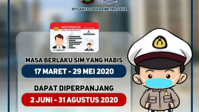 Pemberitahuan perpanjangan waktu jika masa berlaku SIM habis