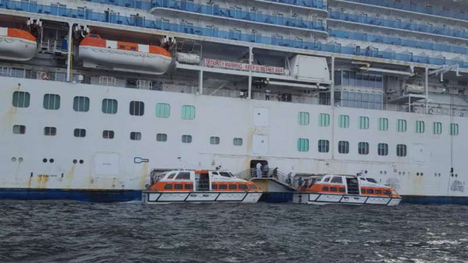 Ratusan ABK WNI Kapal MV Island Princess tiba di Tanjung Priok, Jakarta.