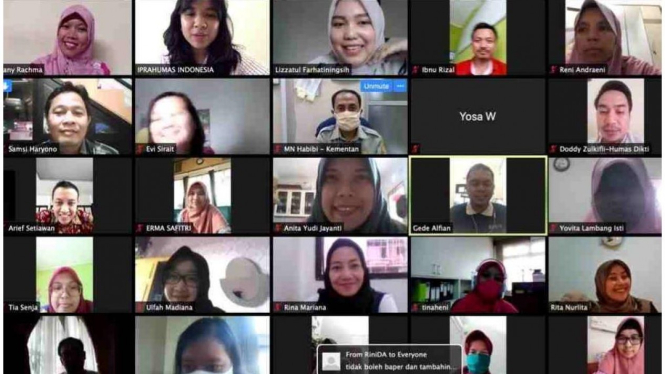 Meeting virtual menggunakan aplikasi online