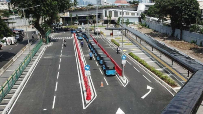 Tampilan TOD Tanah Abang yang baru direnovasi.