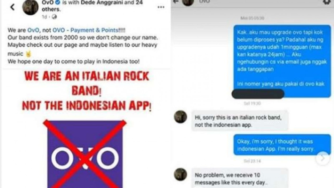 OVO nama band Italia