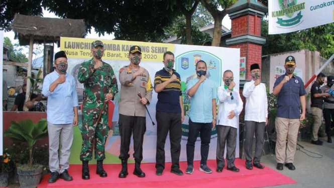 Polda NTB dan Forkopimda meresmikan lomba Kampung Sehat NTB