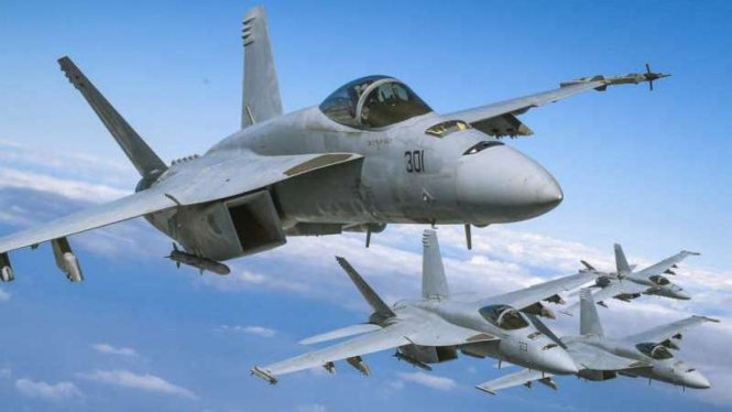 VIVA Militer: Jet tempur Amerika Serikat (AS), F-18 Super Hornet