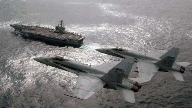 VIVA Militer: Kapal Induk Amerika Serikat (AS), USS Ronald Reagan