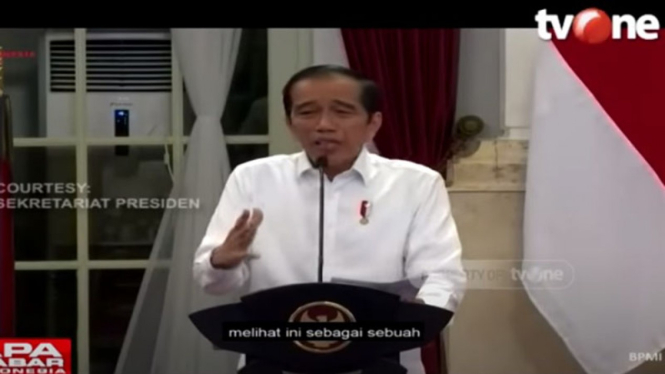 Presiden Jokowi saat rapat kabinet.