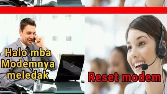 Meme kocak seputar keluhan para pelanggan Indihome