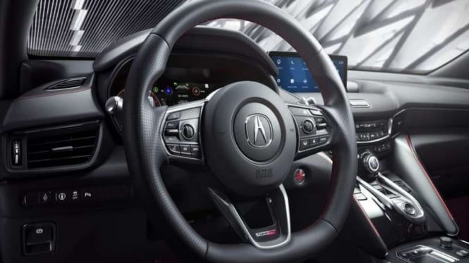 Ilustrasi Airbag di setir mobil Acura TLX