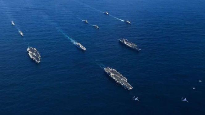 VIVA Militer: Armada laut militer Amerika Serikat di Laut China Selatan