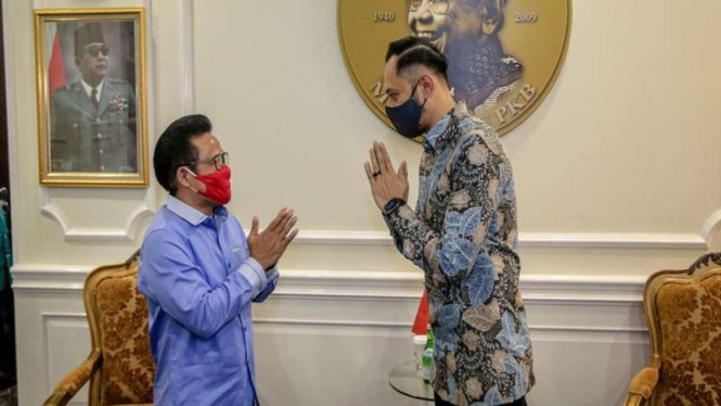 Ketum Demokrat AHY bertemu Ketum PKB Muhaiman Iskandar