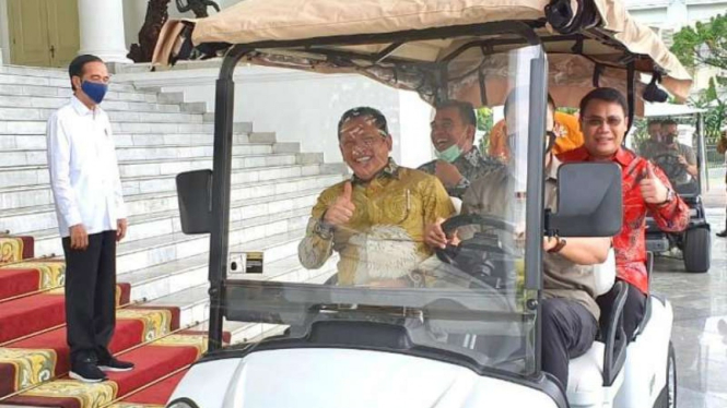 Pimpinan MPR temui Presiden Jokowi di Istana Bogor