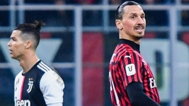 Zlatan Ibrahimovic di AC Milan dan Cristiano Ronaldo di Juventus