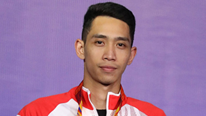 Pemain ganda putra Indonesia, Ade Yusuf Santoso.