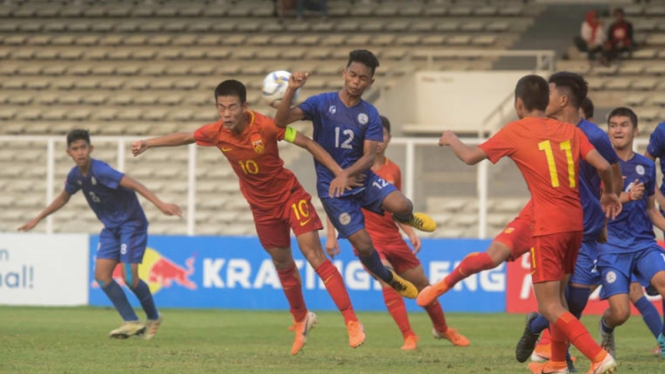 Timnas China U-16 saat tampil di kualifikasi Piala Asia U-16