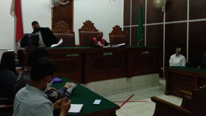 Sidang praperadilan aktivis Ravio Patra di Pengadilan Negeri Jakarta Selatan.