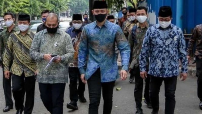 Agus Harimurti Yudhoyono alias AHY mendatangi kantor MUI, Selas, 14 Juli 2020.