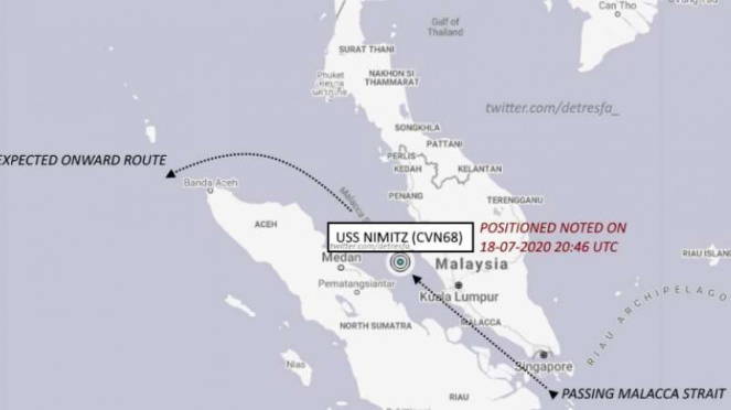 VIVA Militer: USS Nimitz lewati Indonesia.