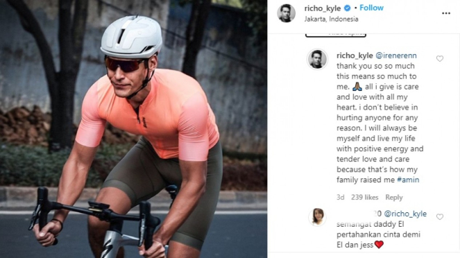 Komentar Richard Kyle di Instagram