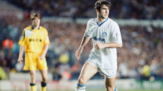 Eric Cantona saat memperkuat Leeds United.