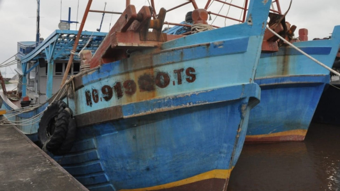 Dua kapal asing pencuri ikan asal Vietnam yang berhasil diamankan.
